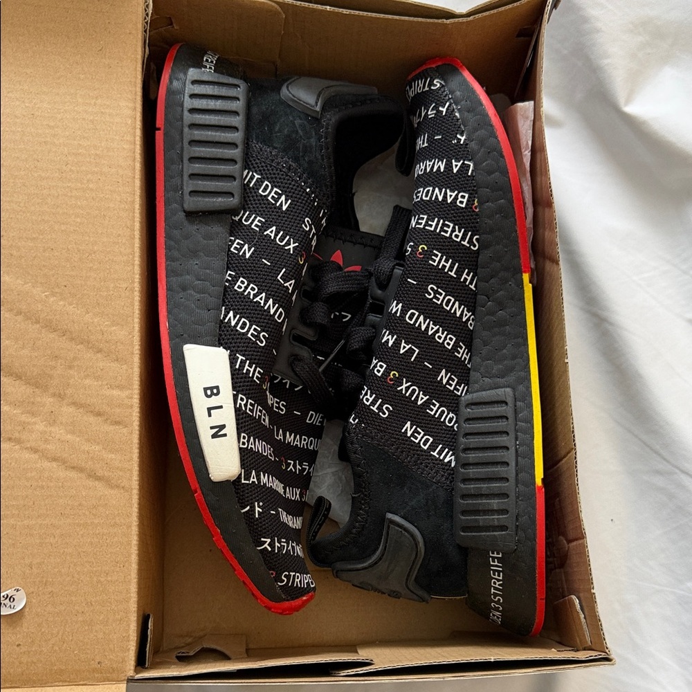 Adidas NMD Black in Original Shoe Box size 5.5 BOYS